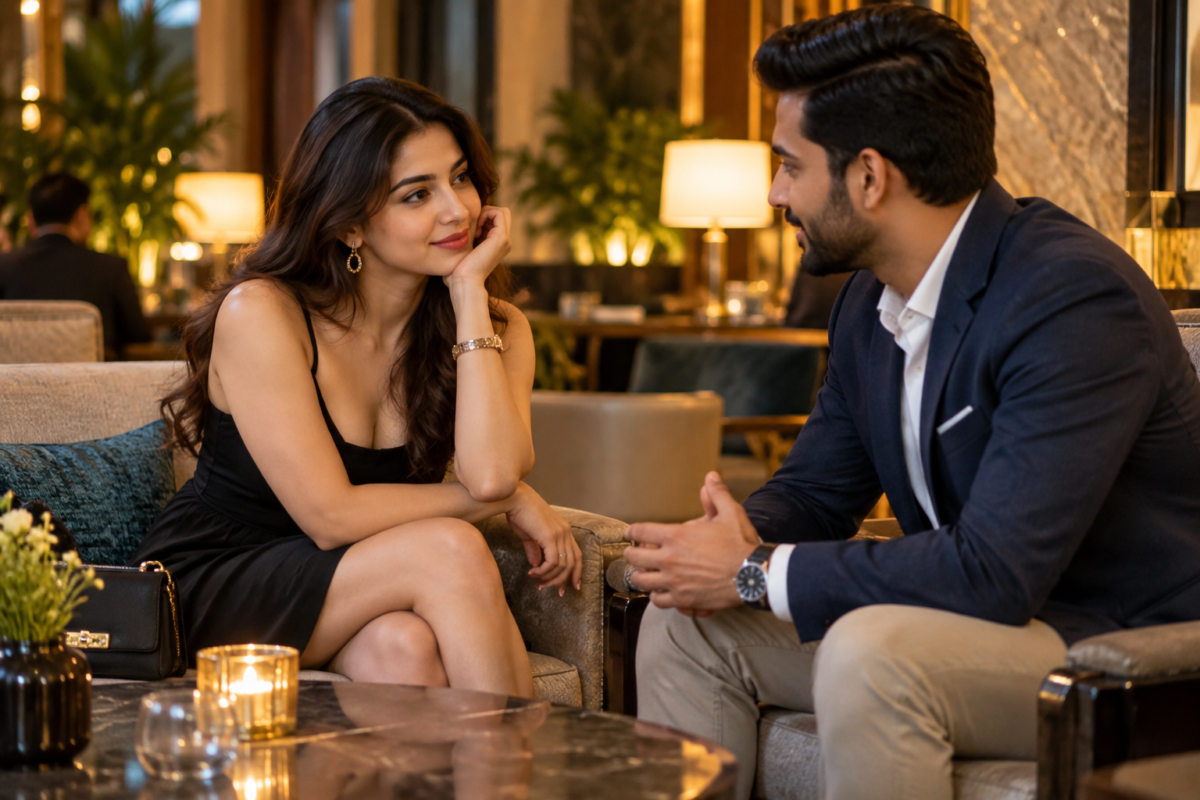 Adult professionals discussing companionship in Ludhiana